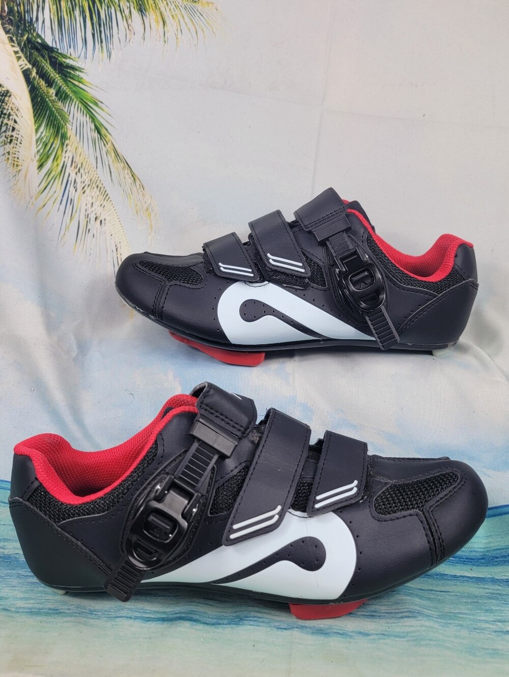 Peloton Cycling Shoes - Black, Red & White Womens 8.5-9 EU39